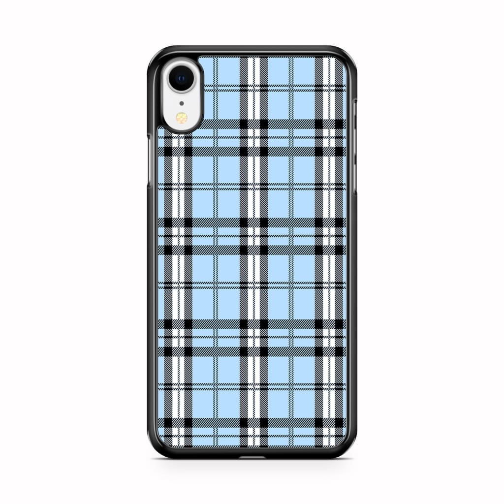 Iris Blue Plaid Phone Case - iPhone XR - Phone Case