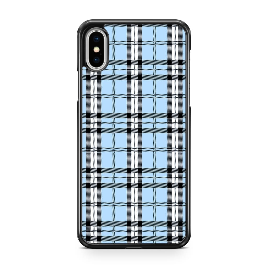 Iris Blue Plaid Phone Case - iPhone XS Max - Phone Case