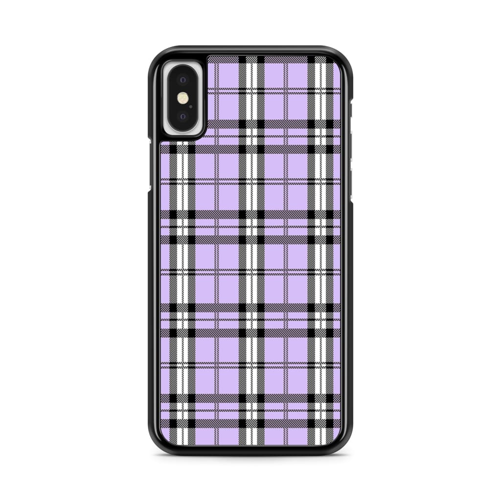 Lavender Plaid Phone Case - iPhone X/XS - Phone Case