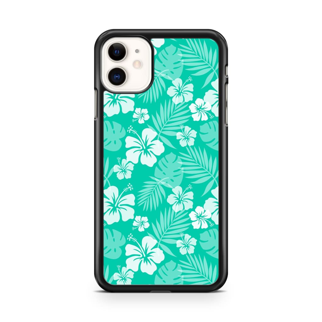 Matcha Hibiscus Phone Case - iPhone 11 - Phone Case