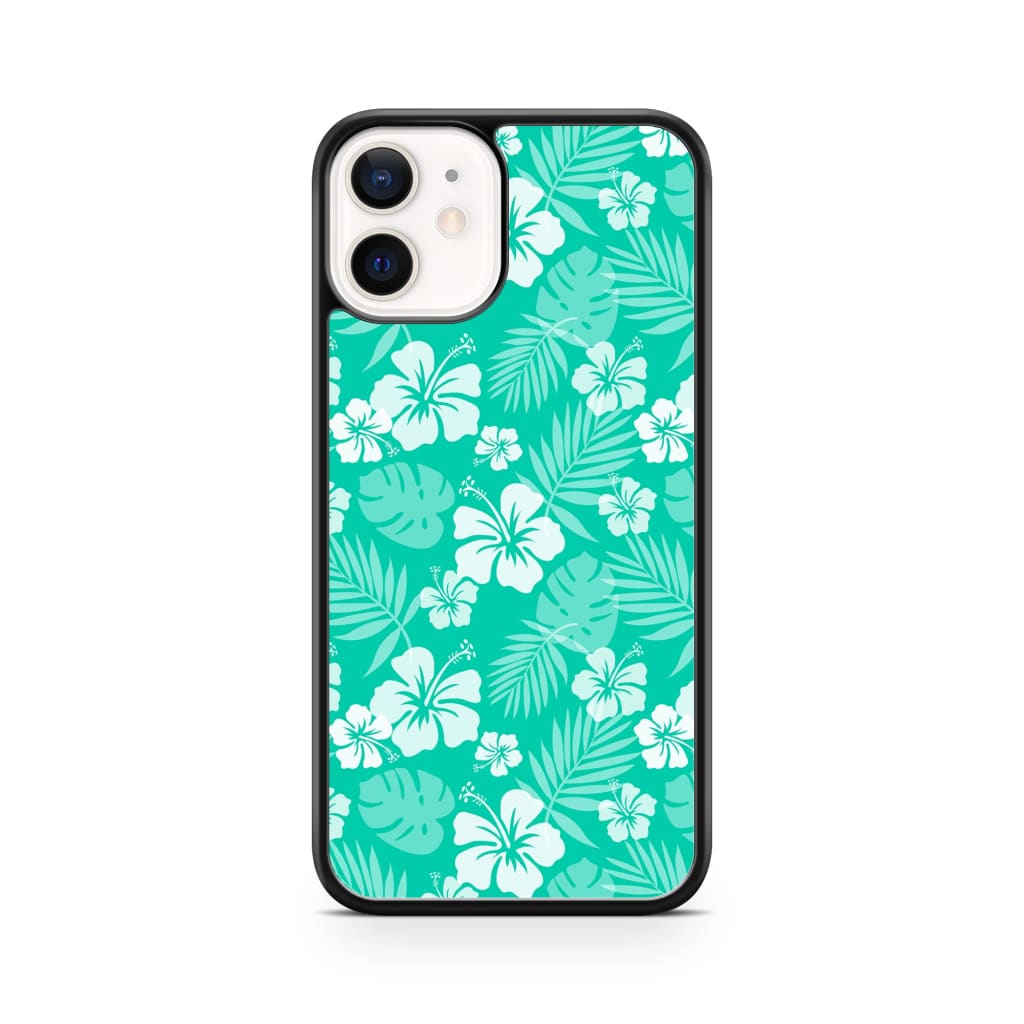 Matcha Hibiscus Phone Case - iPhone 12 Mini - Phone Case