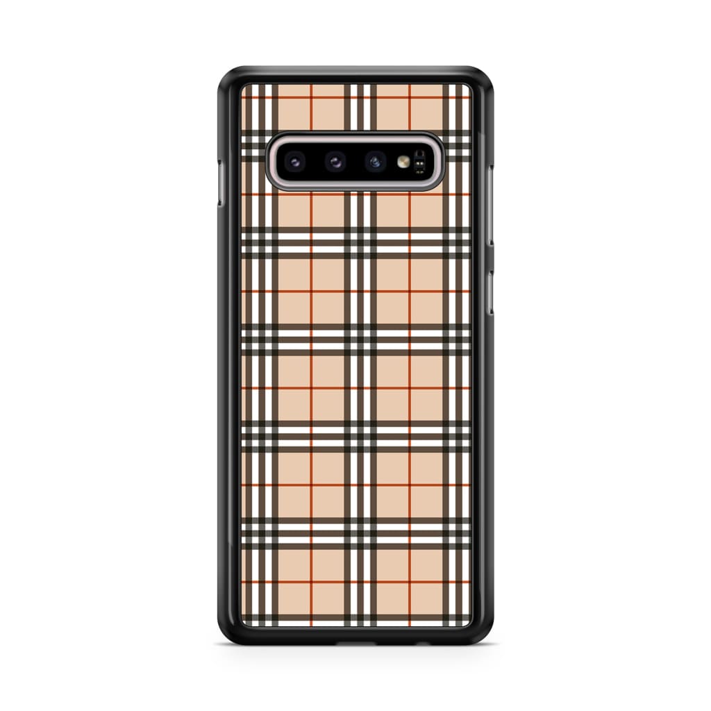 Mocha Plaid Phone Case - Galaxy S10 - Phone Case