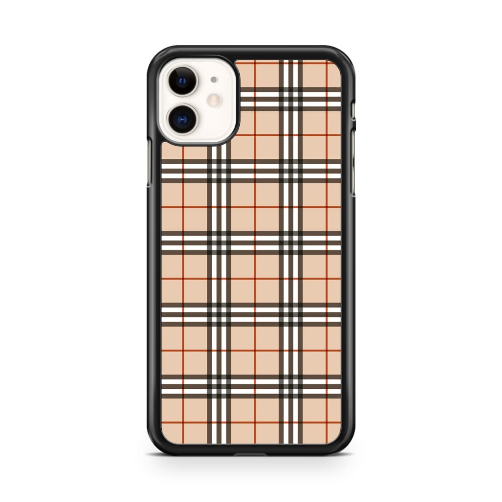 Mocha Plaid Phone Case - iPhone 11 - Phone Case