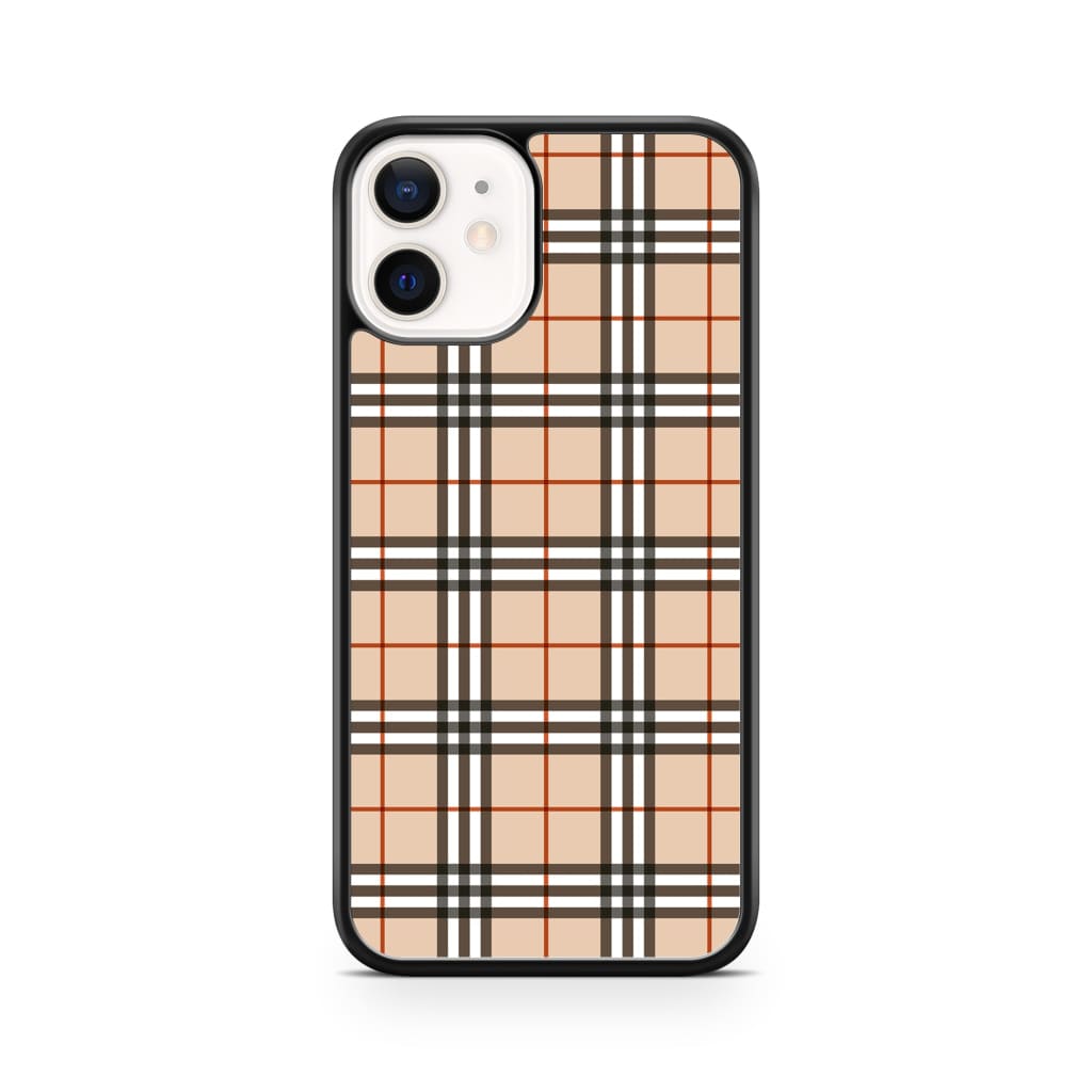 Mocha Plaid Phone Case - iPhone 12 Mini - Phone Case
