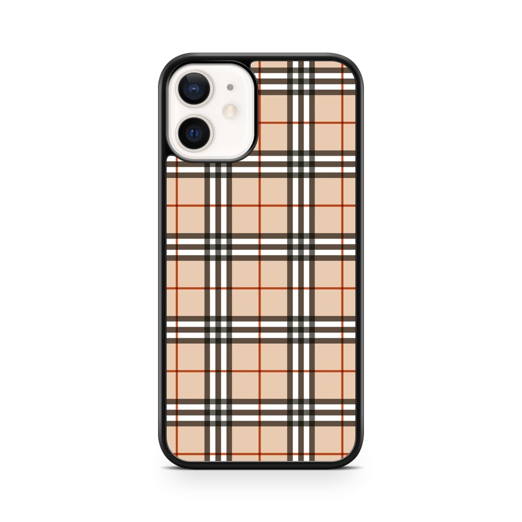 Mocha Plaid Phone Case - iPhone 12/12 Pro - Phone Case