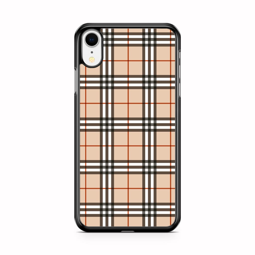 Mocha Plaid Phone Case - iPhone XR - Phone Case