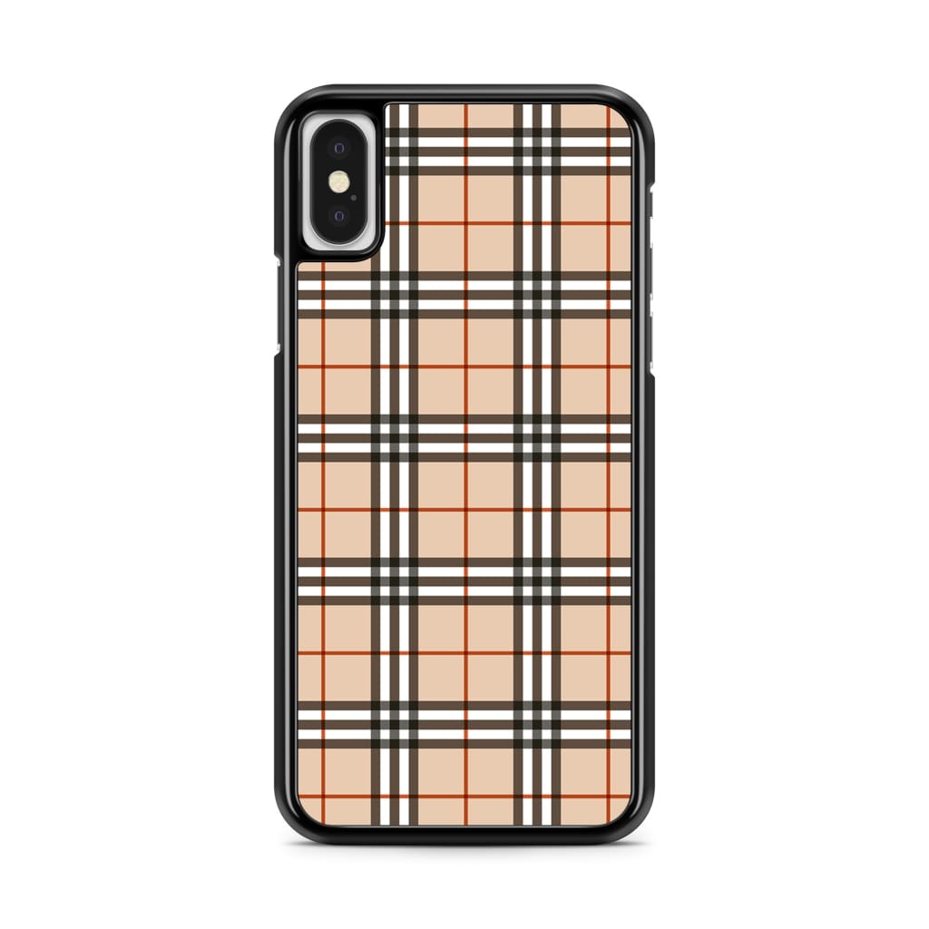 Mocha Plaid Phone Case - iPhone X/XS - Phone Case