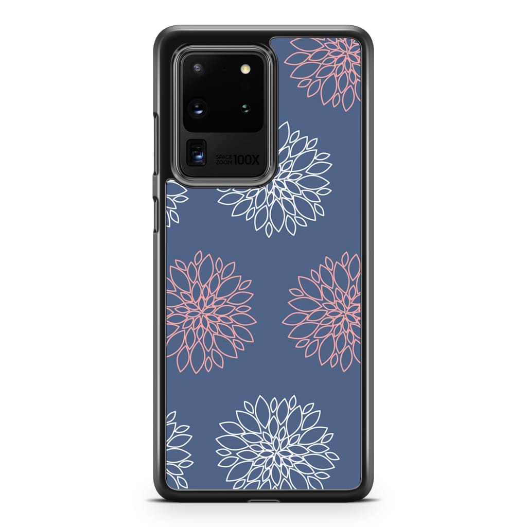 Navy Dahlia Phone Case - Galaxy S20 Ultra - Phone Case