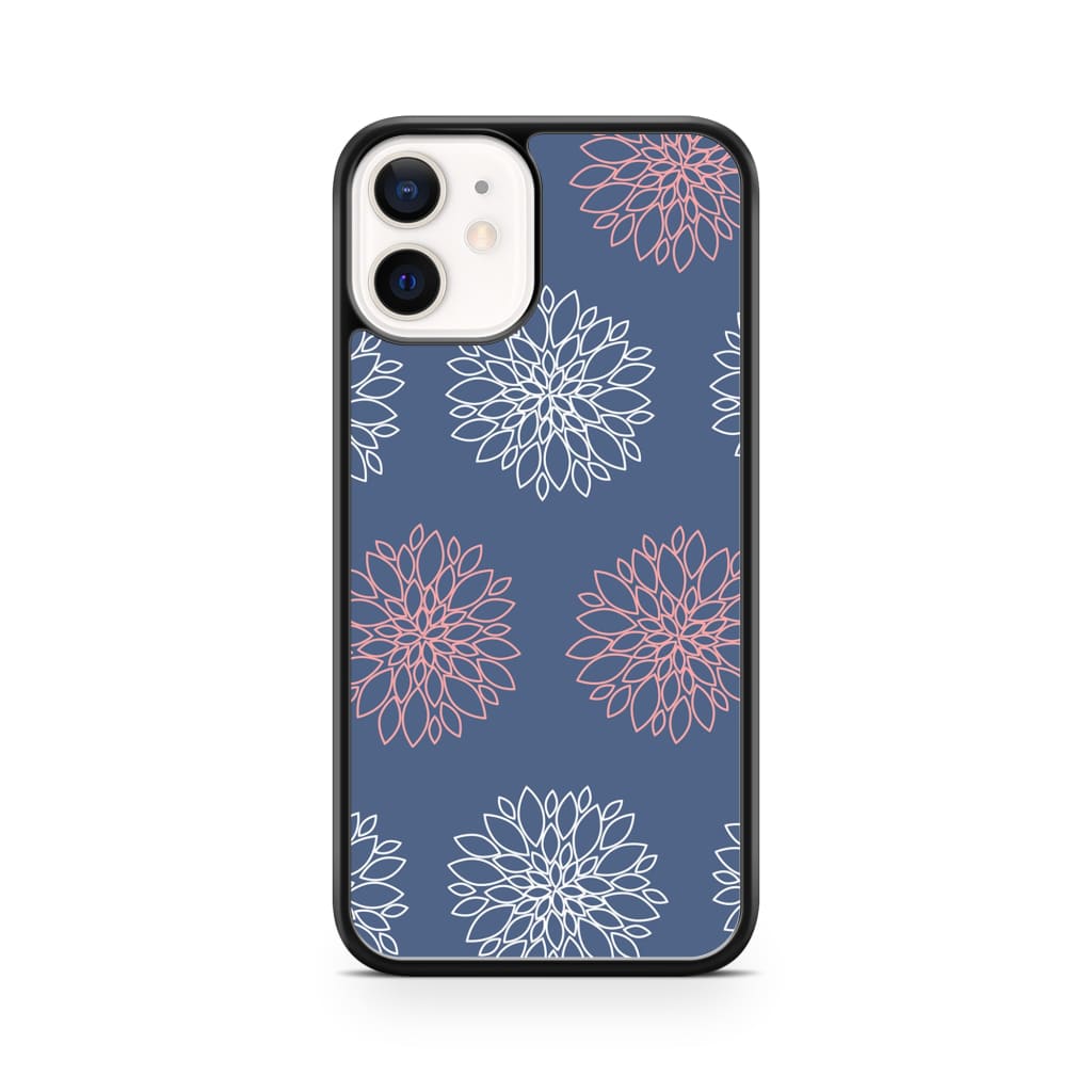 Navy Dahlia Phone Case - iPhone 12 Mini - Phone Case