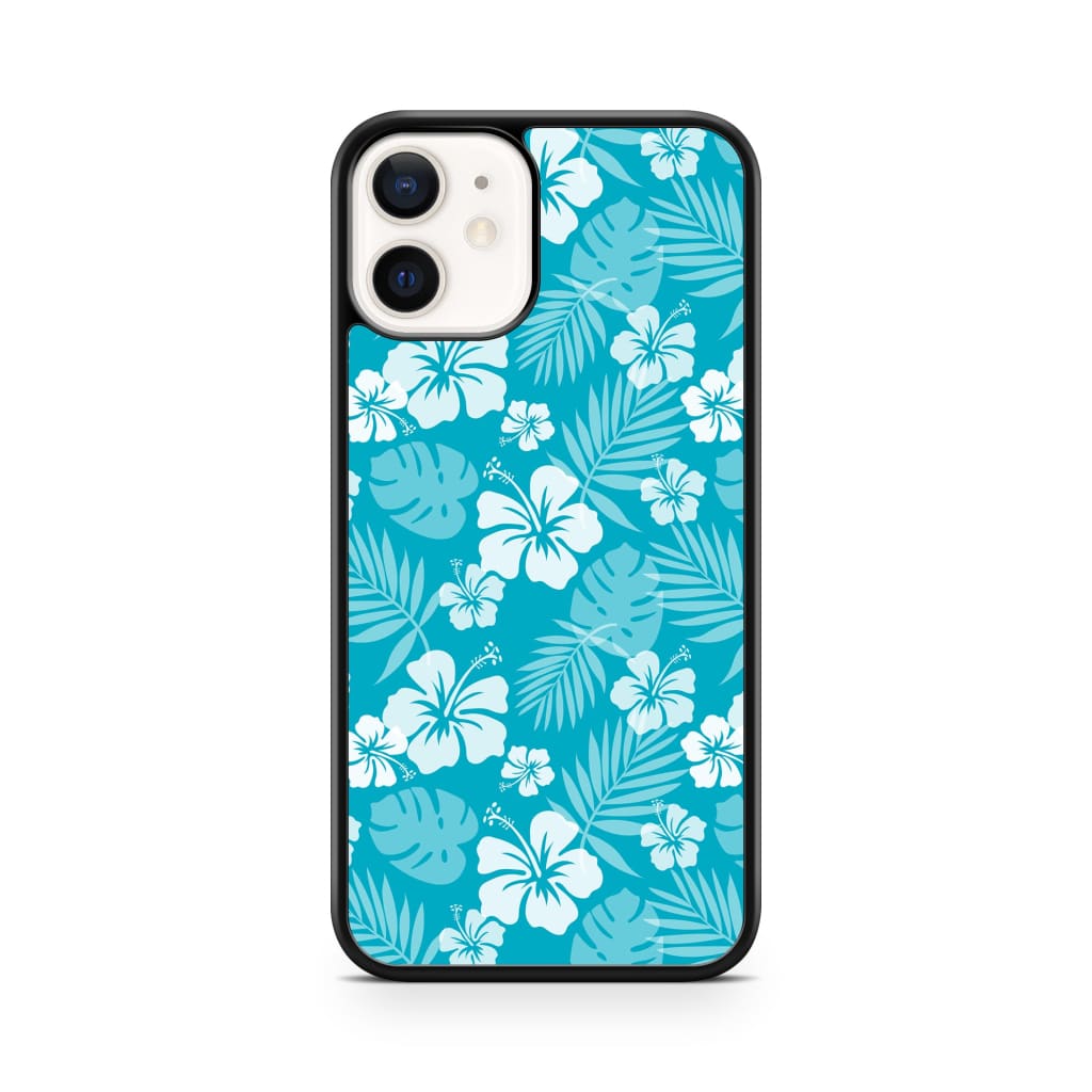 Ocean Blue Hibiscus Phone Case - iPhone 12/12 Pro - Phone 