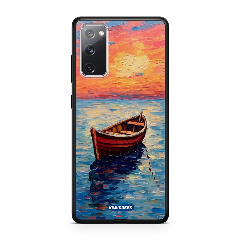 Painted Boat in the Ocean