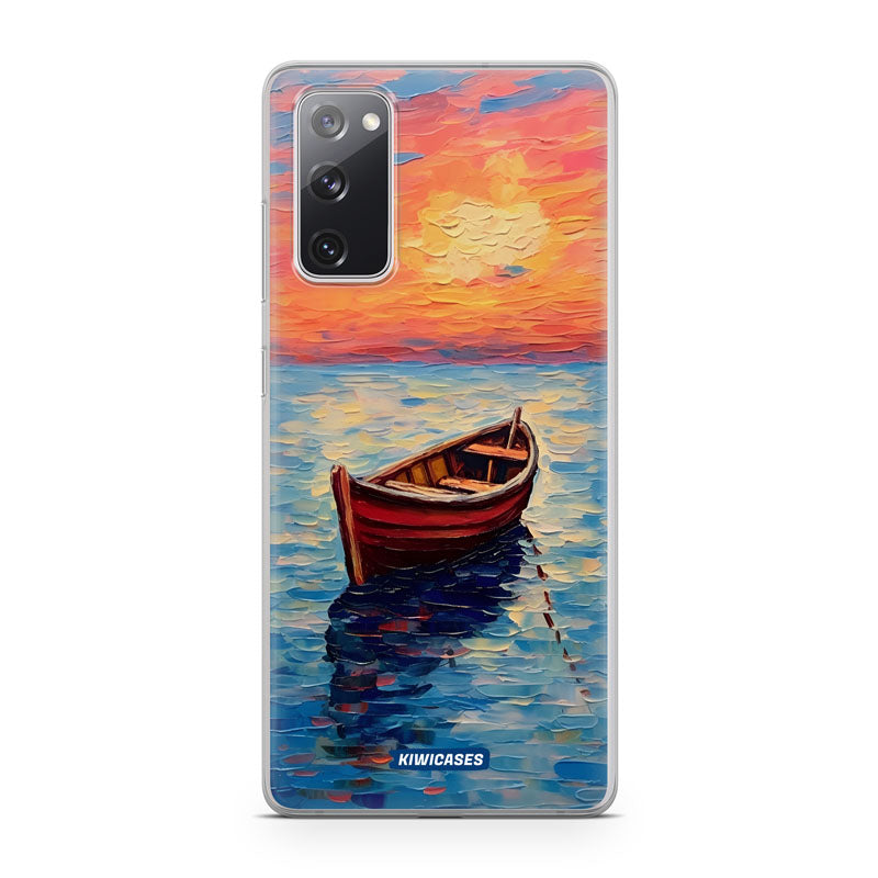 Painted Boat in the Ocean