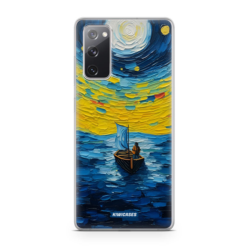 Painted Boat in the Moonlight