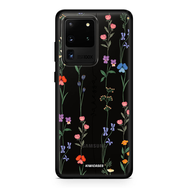 Floral String Black - Galaxy S20 Ultra - Custom