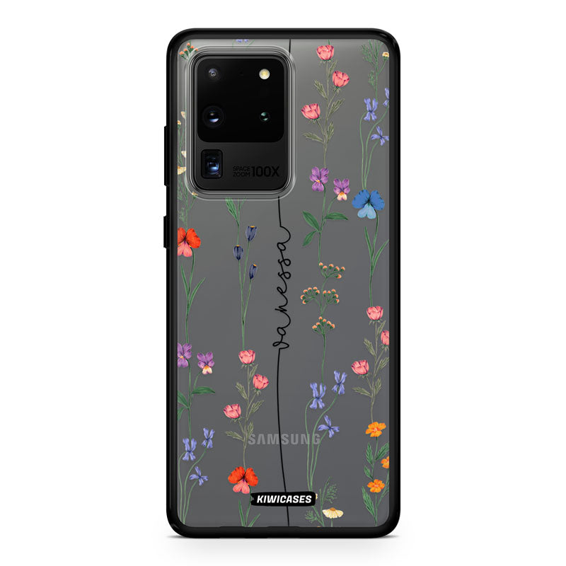 Floral String Black - Galaxy S20 Ultra - Custom