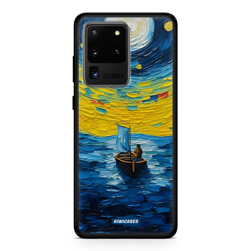 Painted Boat in the Moonlight