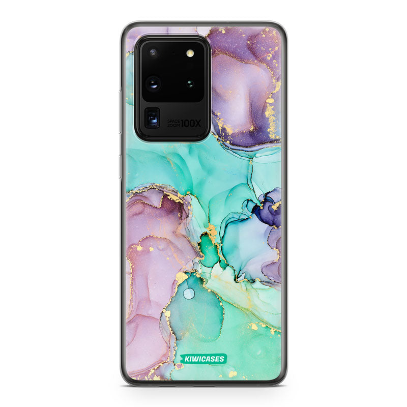 Green Purple Marble - Galaxy S20 Ultra