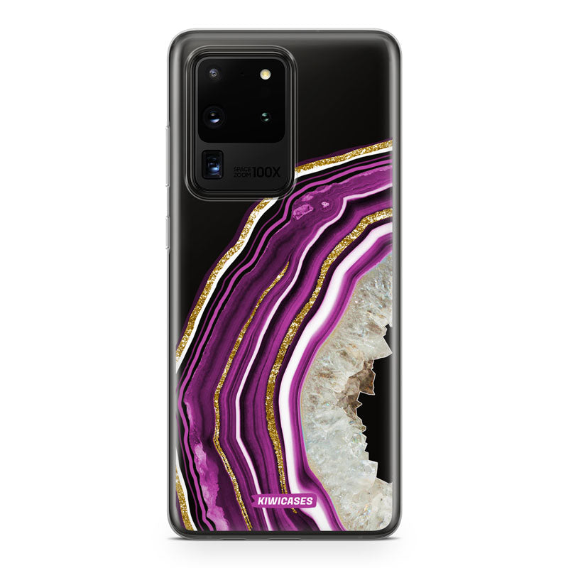 Purple Agate Crystal - Galaxy S20 Ultra