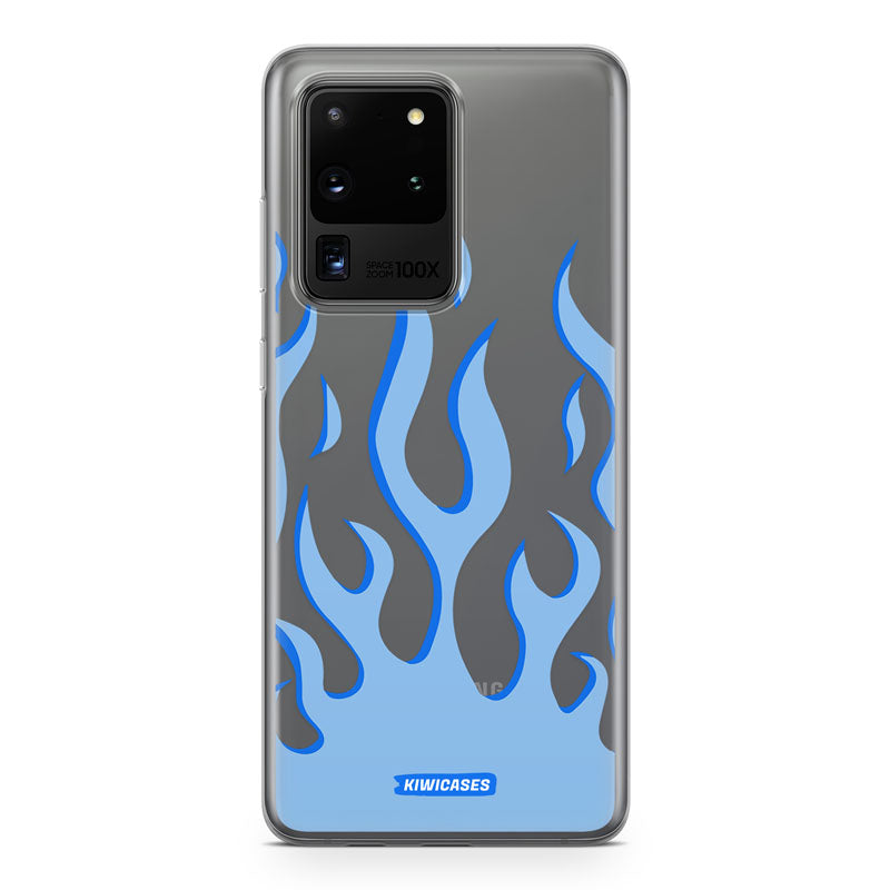Blue Fire Flames - Galaxy S20 Ultra