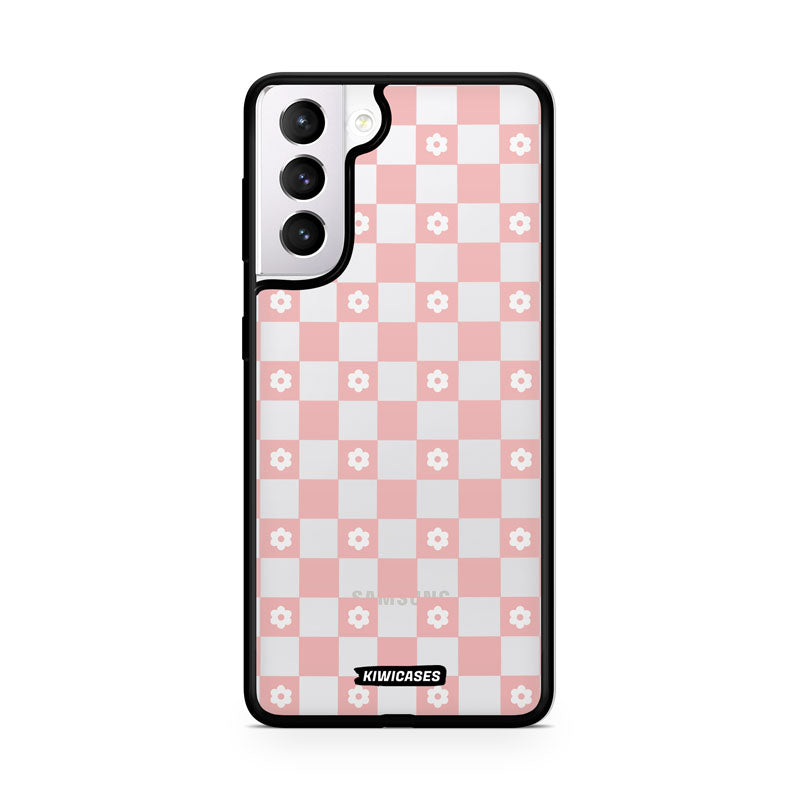 Pink Checkered Flowers