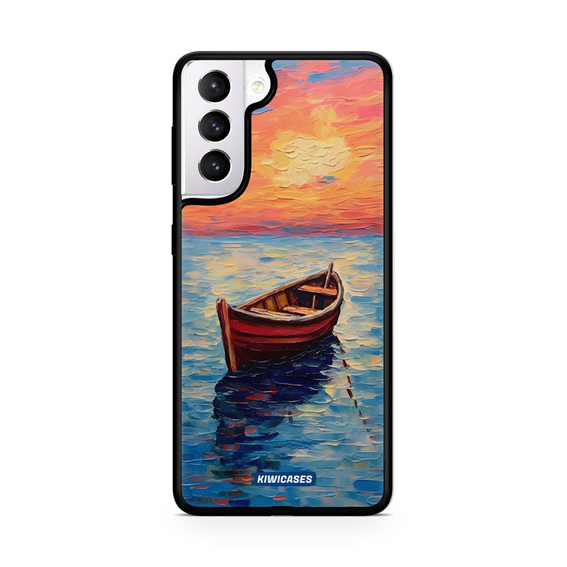 Painted Boat in the Ocean