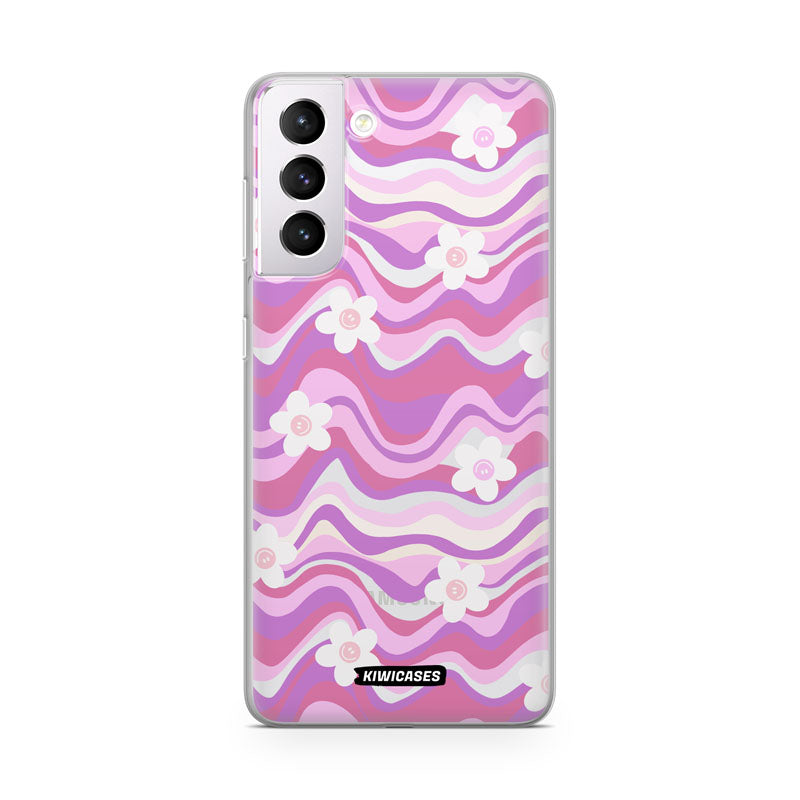 Purple Wavey Flowers