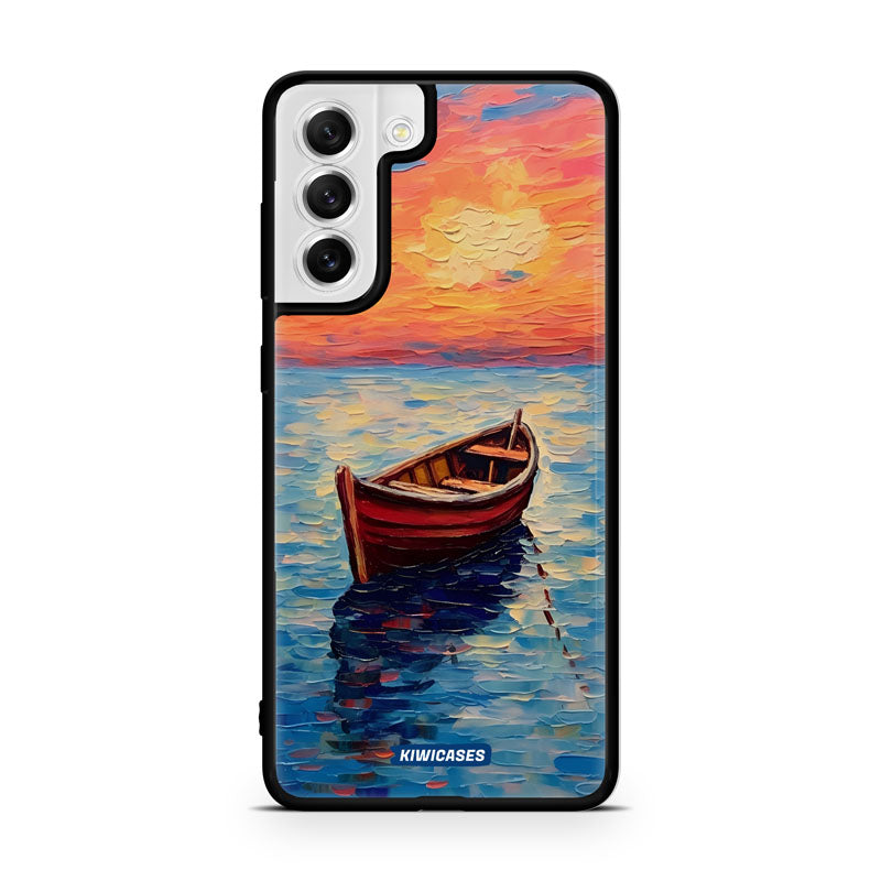 Painted Boat in the Ocean