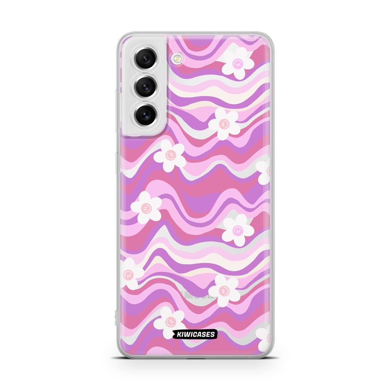 Purple Wavey Flowers