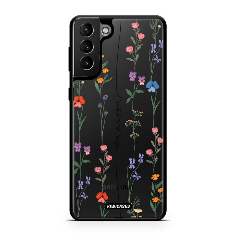 Floral String Black - Galaxy S21 Plus - Custom