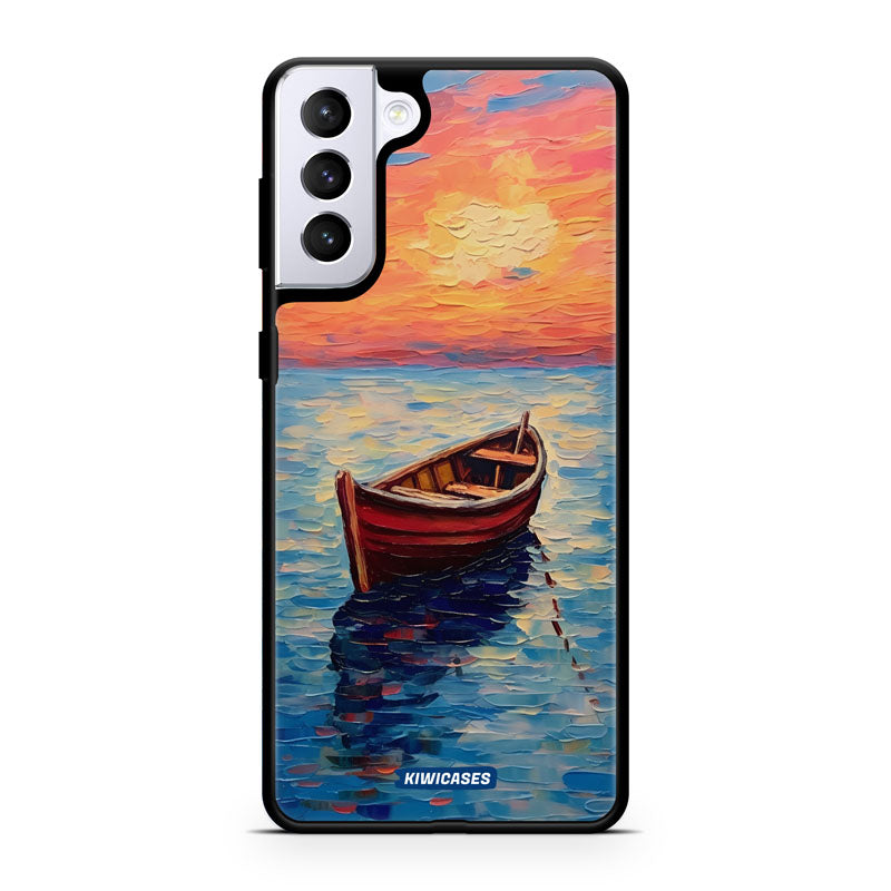 Painted Boat in the Ocean