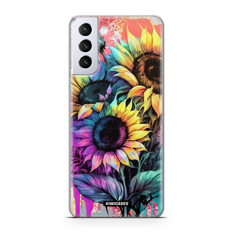 Neon Sunflowers - Galaxy S21 Plus