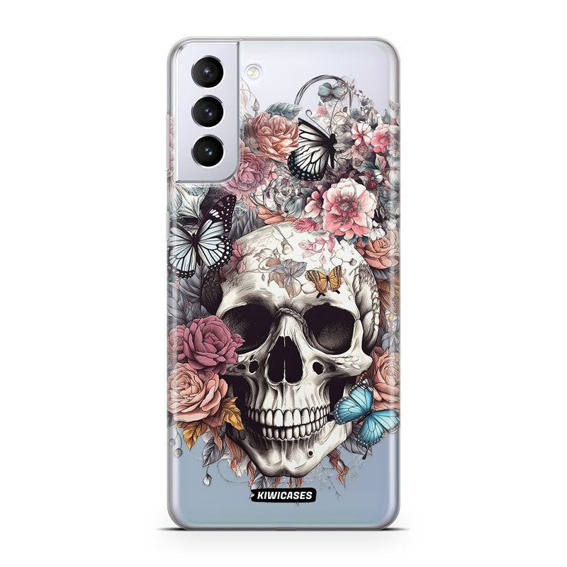 Dusty Floral Skull - Galaxy S21 Plus