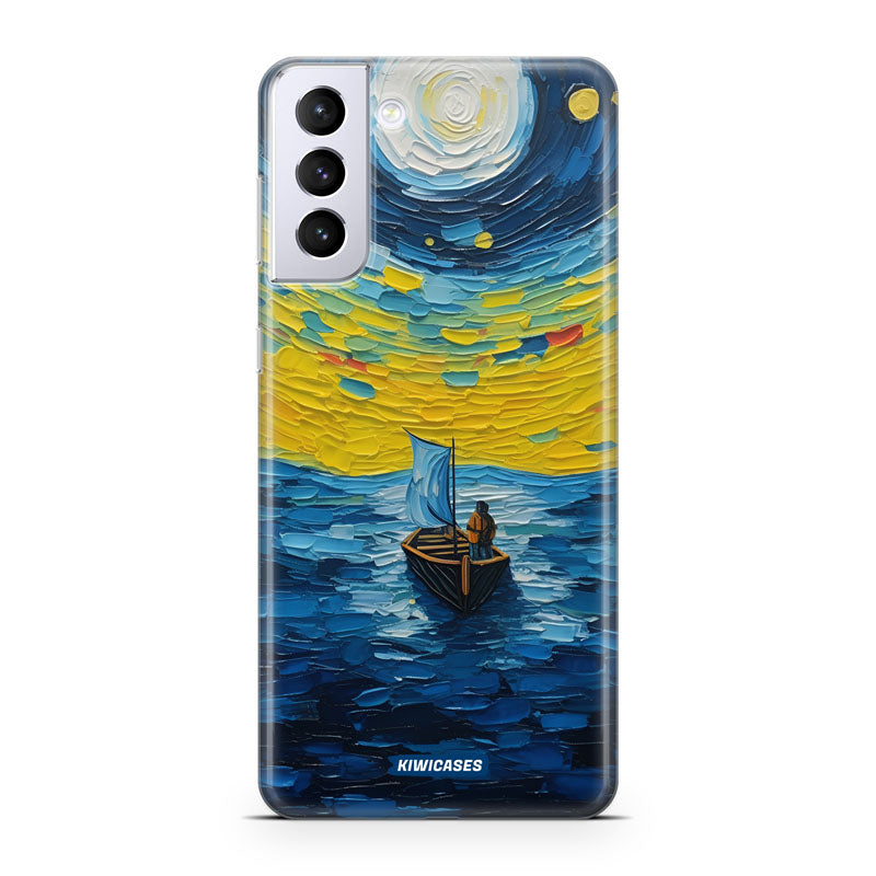 Painted Boat in the Moonlight