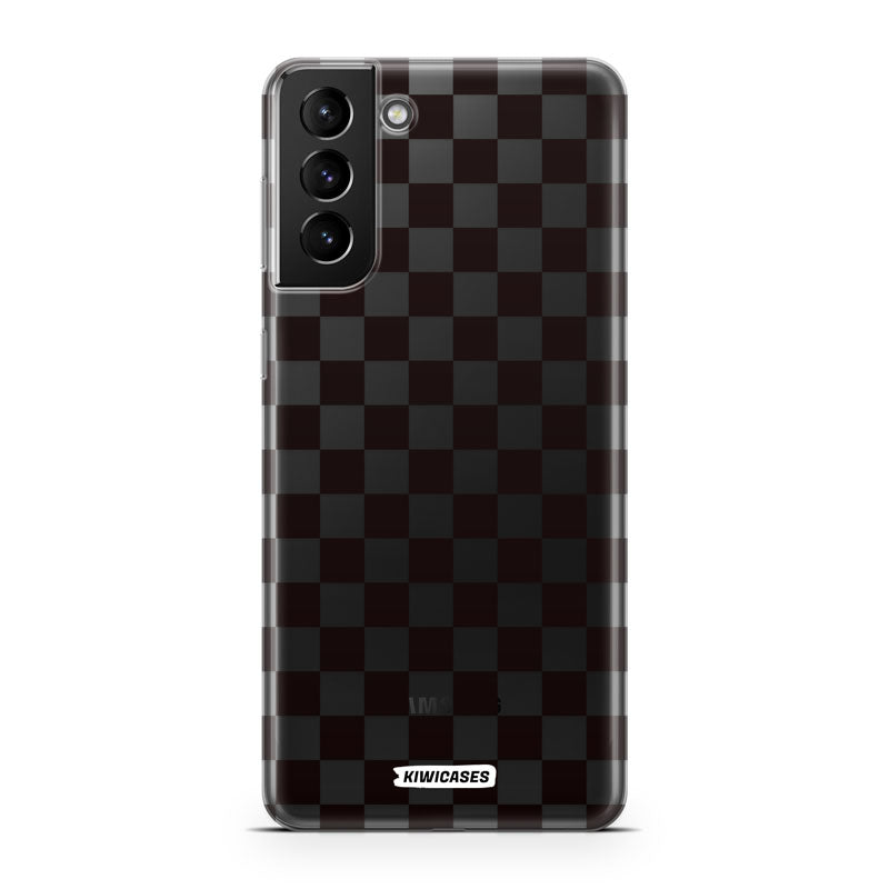 Black Checkers - Galaxy S21 Plus