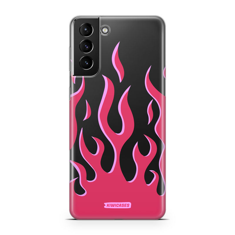 Pink Fire Flames - Galaxy S21 Plus