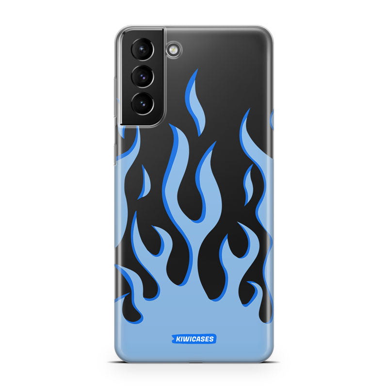 Blue Fire Flames - Galaxy S21 Plus