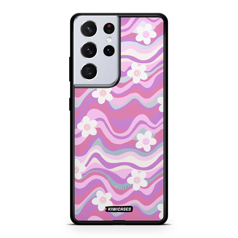 Purple Wavey Flowers