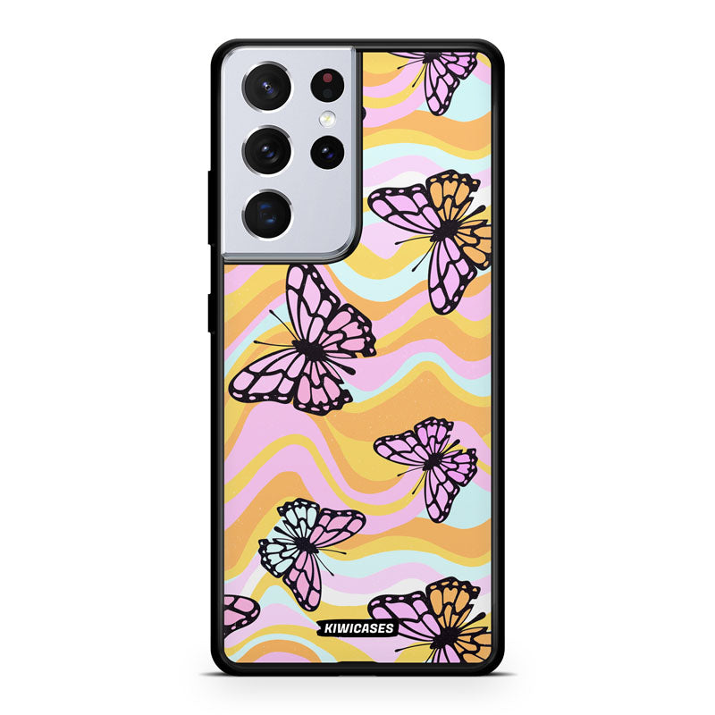 Wavey Yellow Butterflies