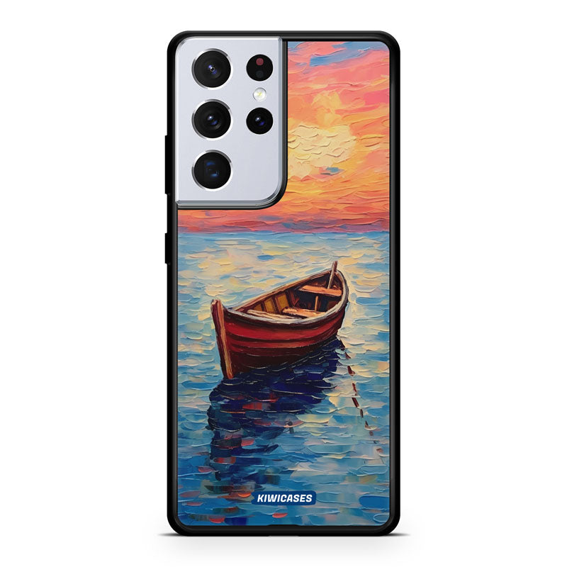 Painted Boat in the Ocean