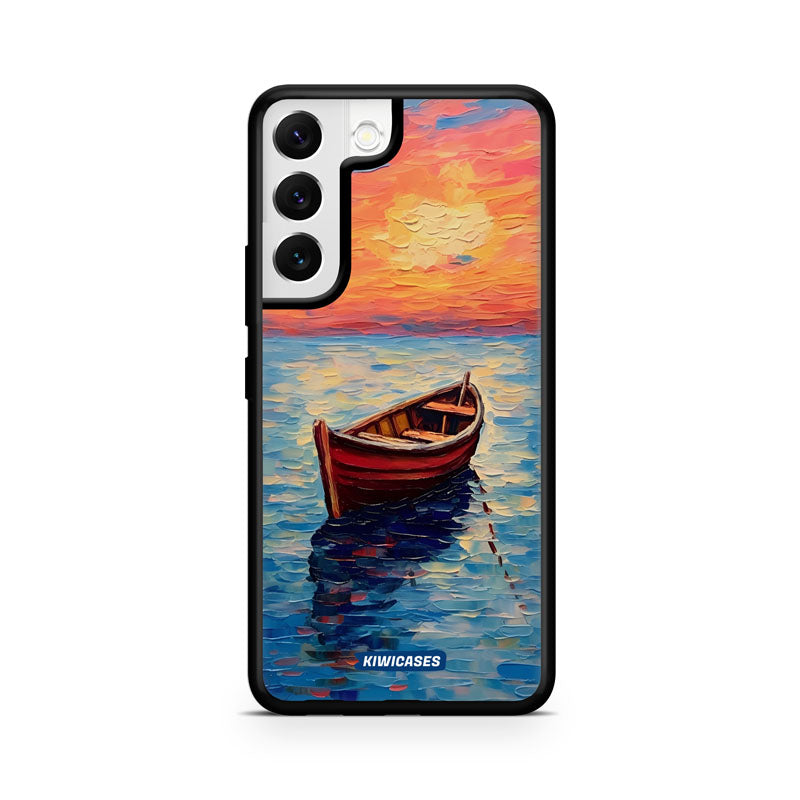 Painted Boat in the Ocean