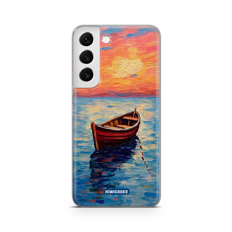 Painted Boat in the Ocean