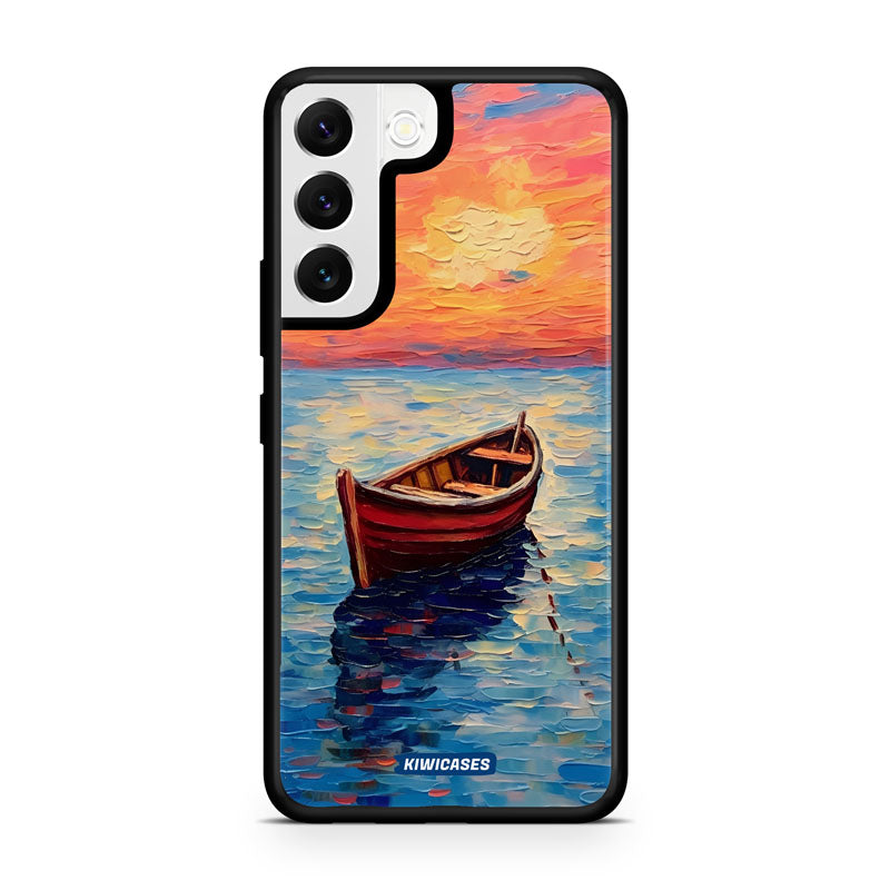 Painted Boat in the Ocean