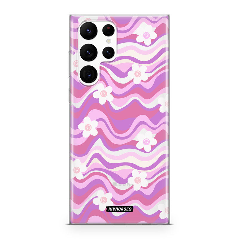 Purple Wavey Flowers