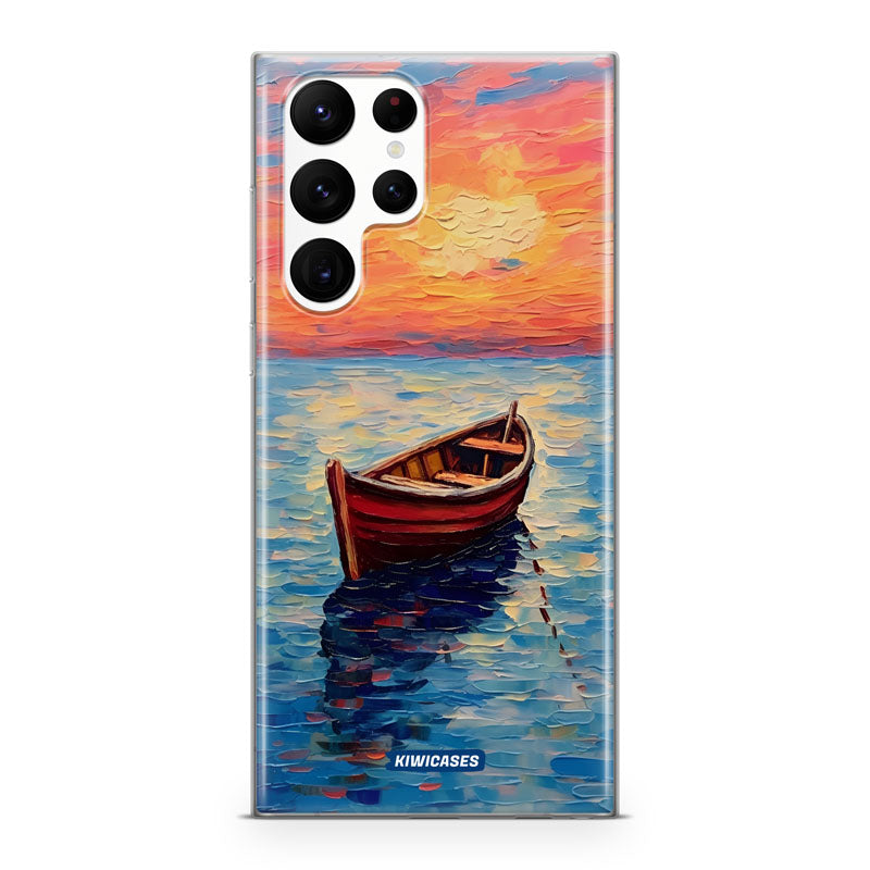 Painted Boat in the Ocean