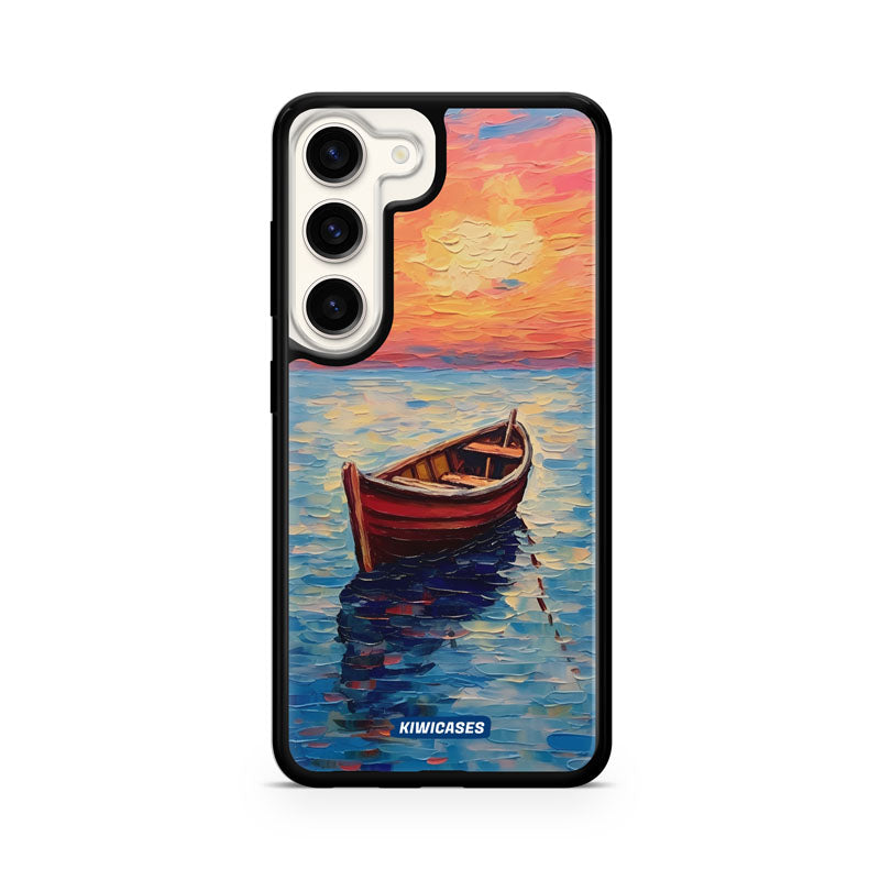 Painted Boat in the Ocean