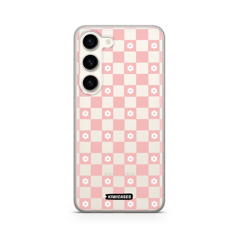 Pink Checkered Flowers