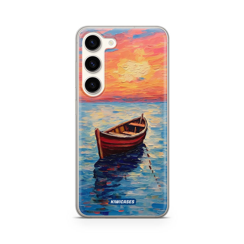 Painted Boat in the Ocean