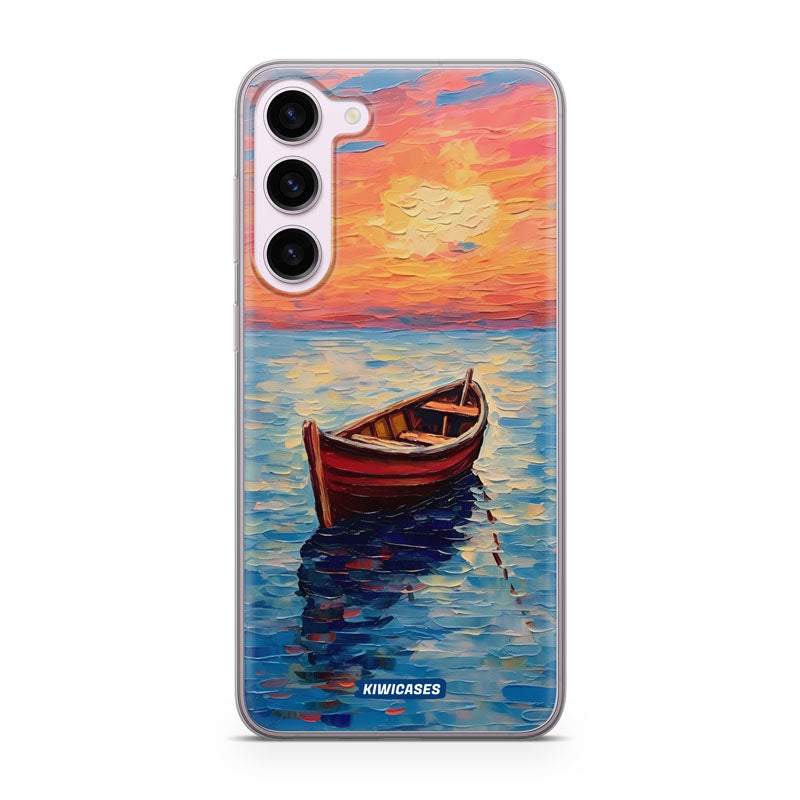 Painted Boat in the Ocean