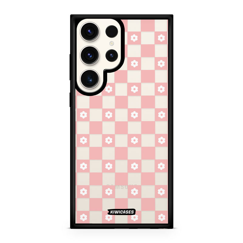 Pink Checkered Flowers