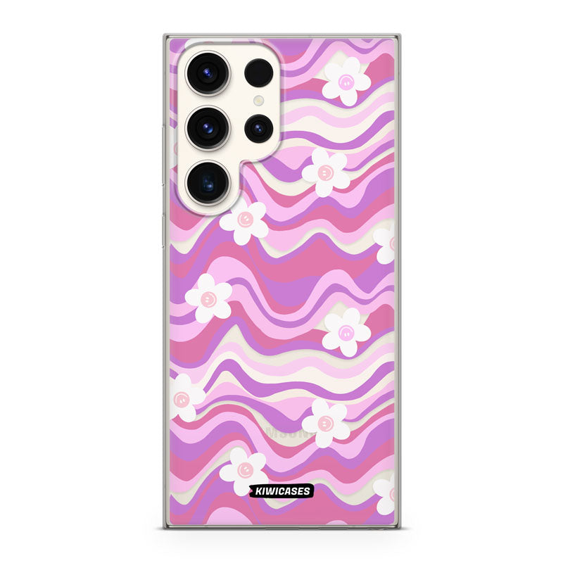 Purple Wavey Flowers